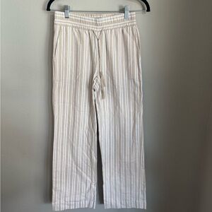 Fever Cream Striped Trousers